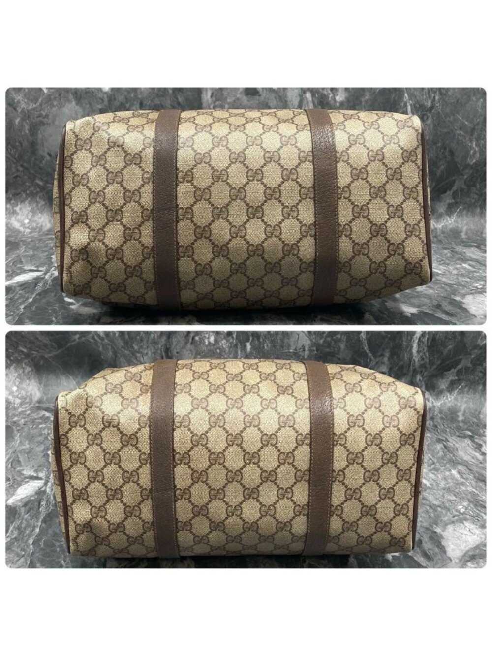 Gucci GG Sherry Line Boston Bag Brown Leather - Picture 8 of 10